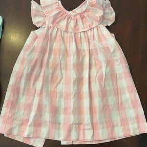 The Beaufort Bonnet pink and white checked dress. Size 3T.